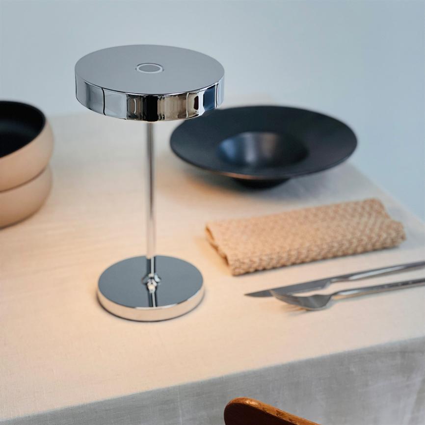 Dyberg Larsen Starlight bordlampe krom 3 lysnivå