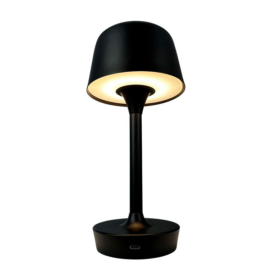 Dyberg Larsen Flow bordlampe svart oppladbar