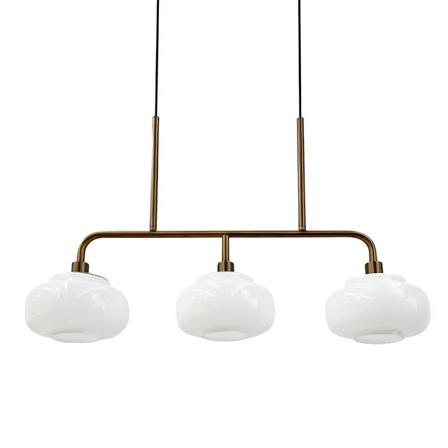 Dyberg Larsen Ossett pendel opal bronse lang 3-lys