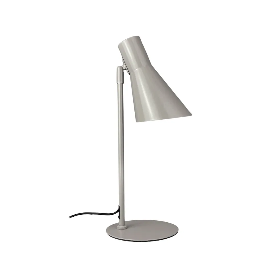 Dyberg Larsen DL12 bordlampe grå konisk skjerm