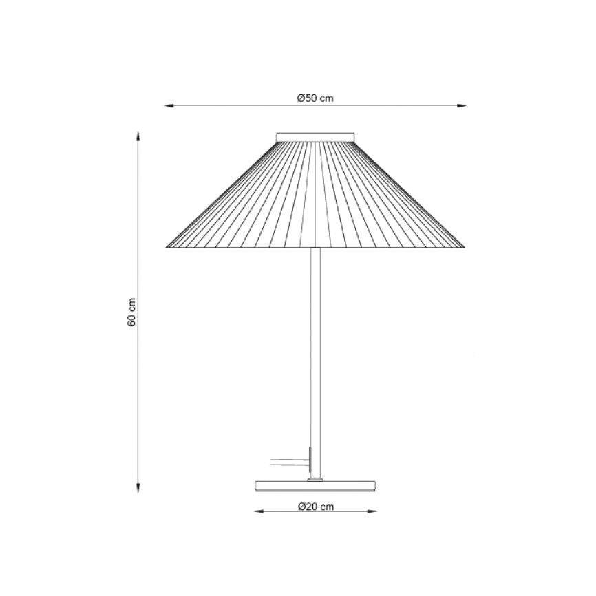 Dyberg Larsen Plissé bordlampe plissert