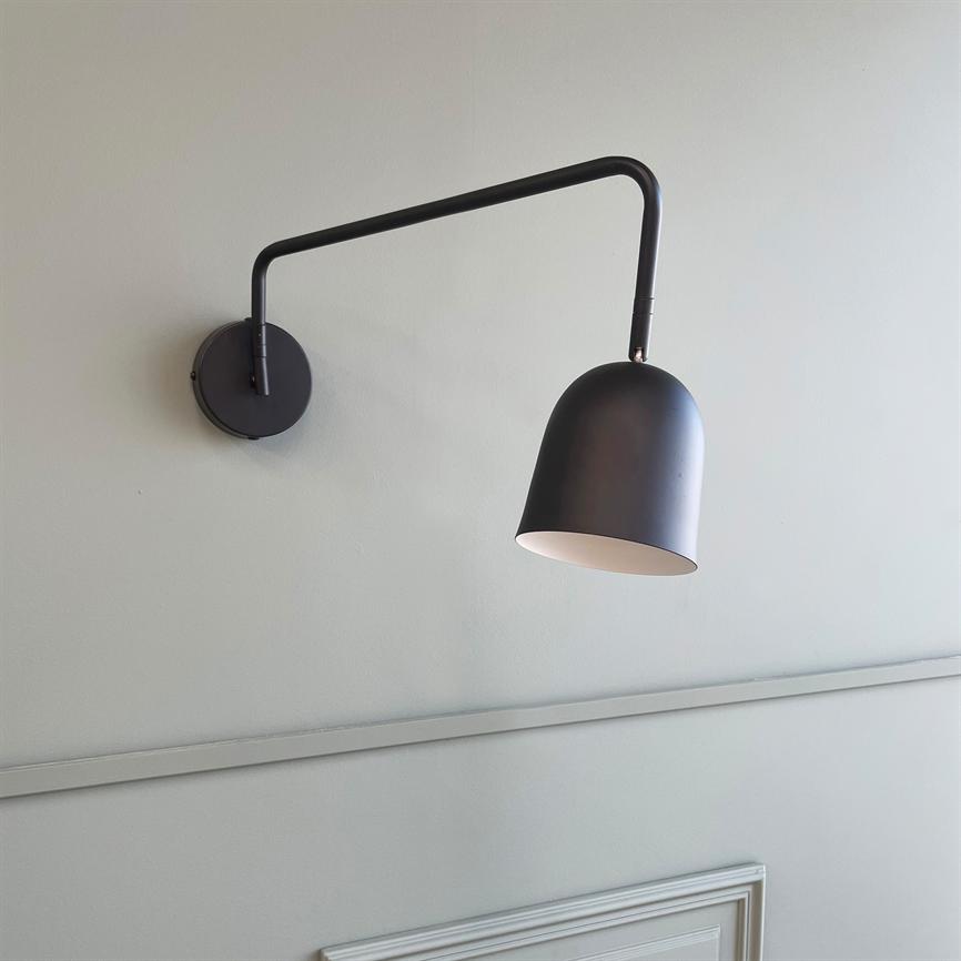Dyberg Larsen Manchester vegglampe sort 45 cm
