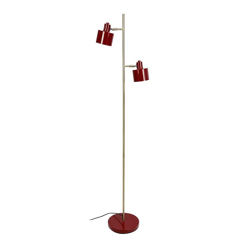 Dyberg Larsen Ocean gulvlampe mørkerød messing E14