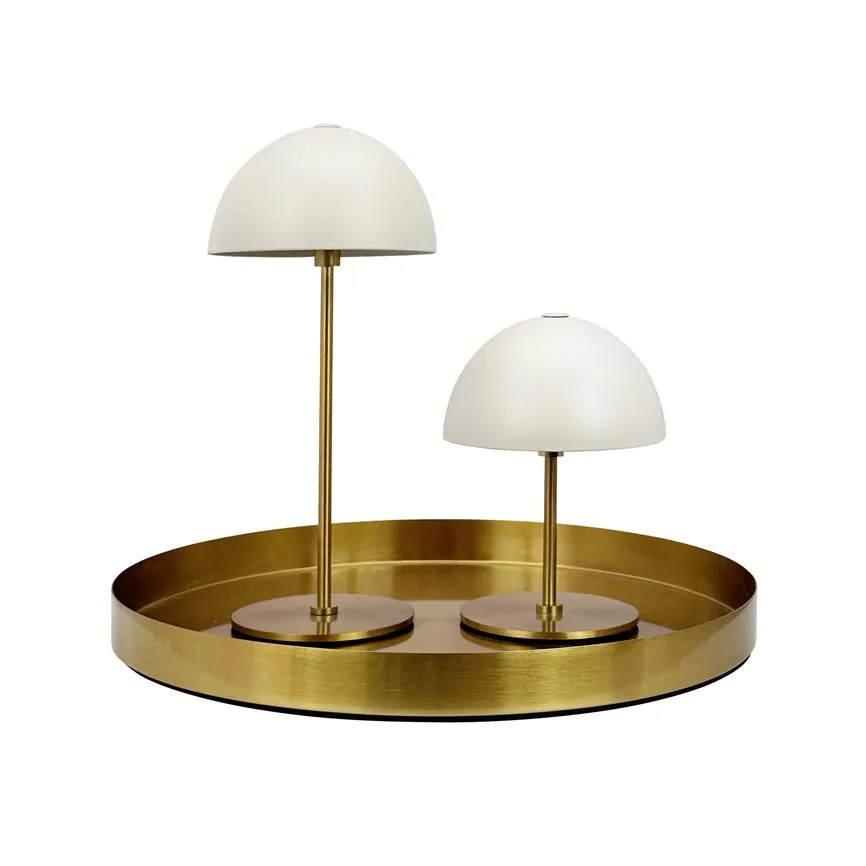 Dyberg Larsen Along Mini bordlampe beige 2-pk LED