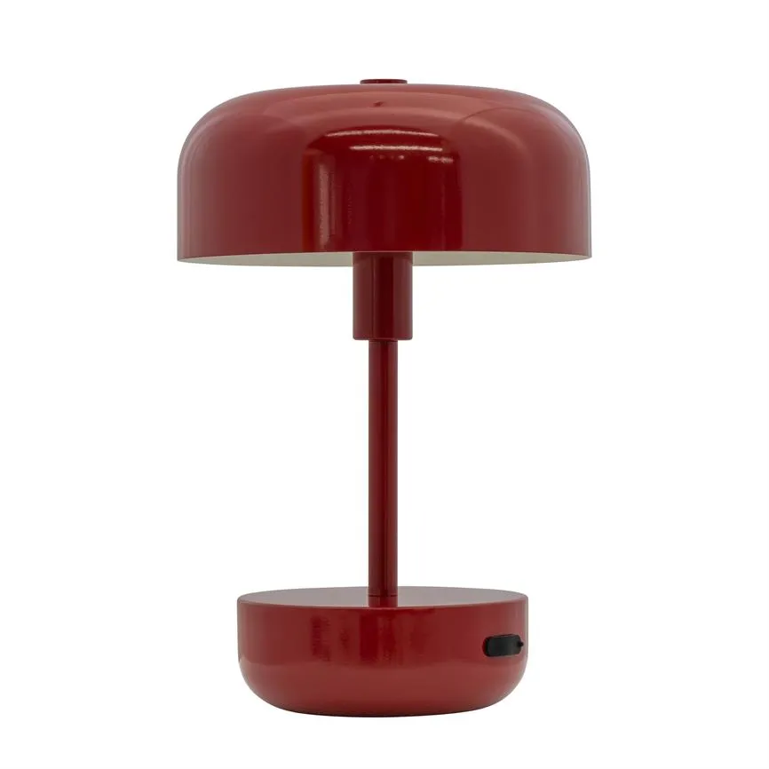 Dyberg Larsen Haipot bordlampe mørk rød oppladbar