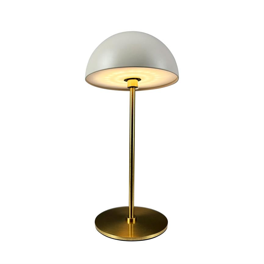 Dyberg Larsen Along mini bordlampe beige messing