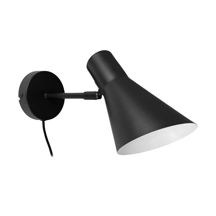 Dyberg Larsen DL12 vegglampe matt svart klassisk