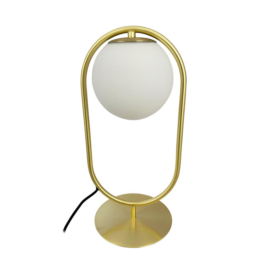 Dyberg Larsen Reims bordlampe messing/opal E27